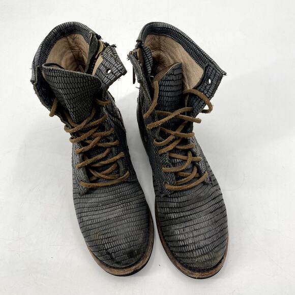 Freebird Gray Manchester Combat Boots - Picture 9 of 10
